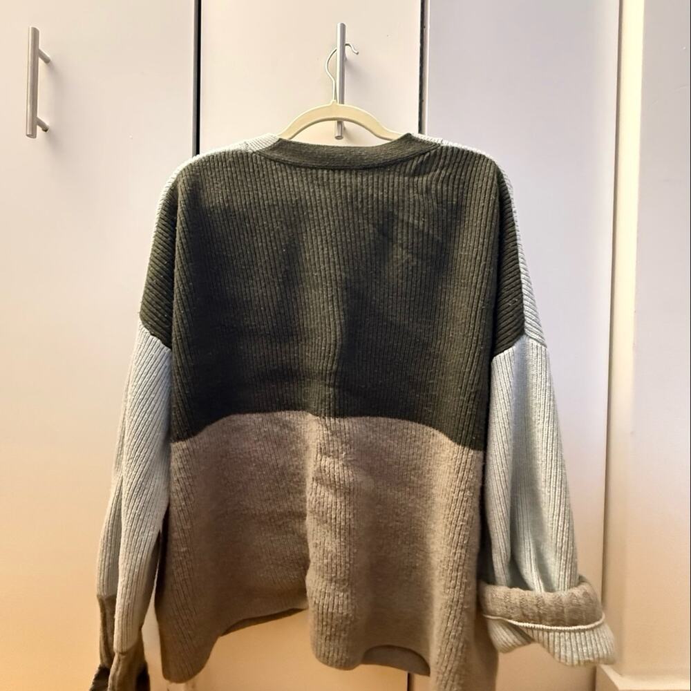 Cos Oversized Wool-Alpaca Color Block Cardigan Li… - image 8